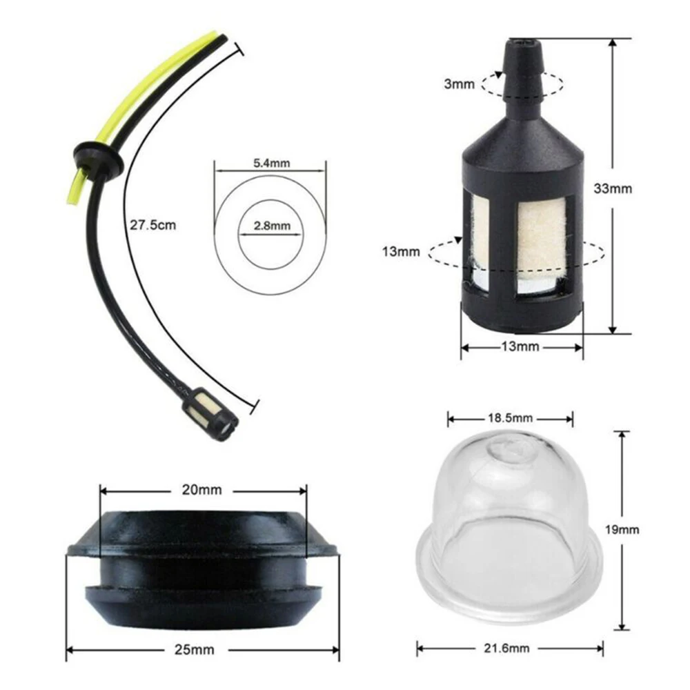 5 комплектов топливный фильтр трубы шланг уплотнение живой изгороди для