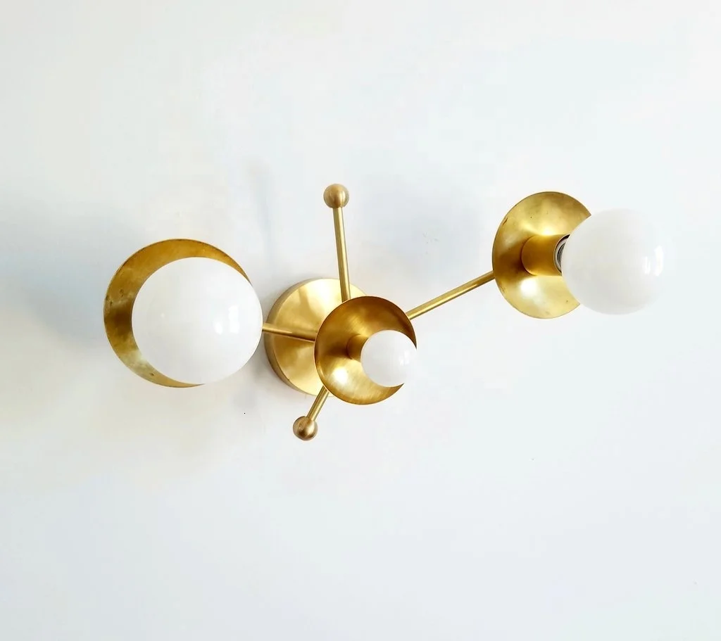 Горячая продажа медные креативные простые скандинавские Настенные светильники