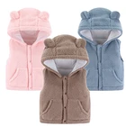 Куртка-жилет детская осенне-зимняя для мальчиков ясельного возраста, модная Милая Детская верхняя одежда, куртка для девочек От 1 до 6 лет