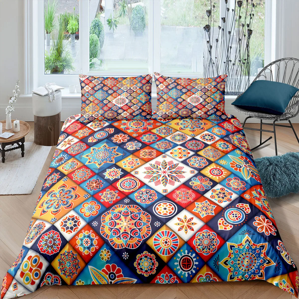 

Bohemia Style Bedding Set Fashion Mandala 3d Duvet Cover Sets Comforter Bed Linen Twin Queen King Single Size Gift Modern Flower