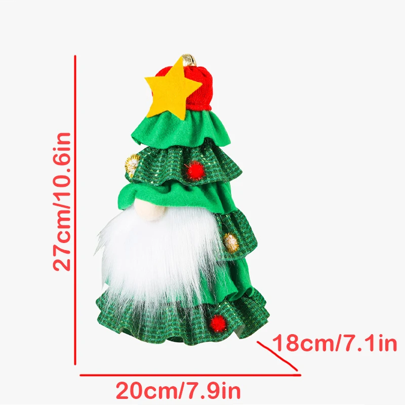 

Креативная милая плюшевая кукла без лица в форме рождественской елки, платье, праздничное украшение, украшение для вечерние ринки и дома THJ99