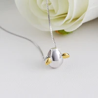 925 sterling silver necklace with angel egg gold plated jewelry fashion hot selling accessories for lovers birthday wholesale