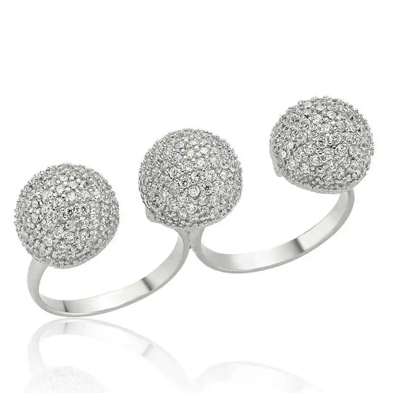 

Silverlina Silver Three Ball Binary Womens Ring