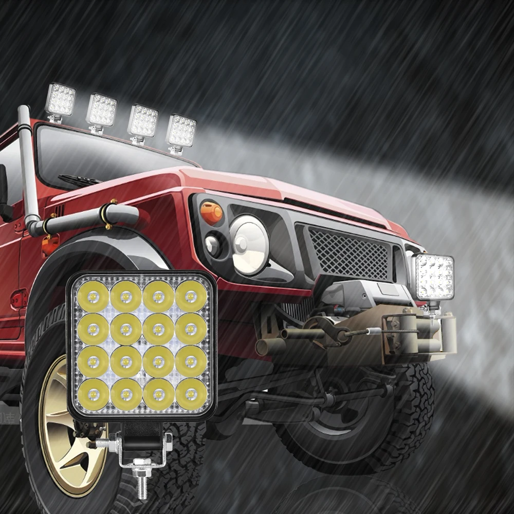 Led-светильник-Бар 18 Вт 48 Вт 42 Вт 54 Вт Светодиодный светильник для 4x4 внедорожника 12В 24В светодиодный рабочий светильник для туман светильник Реверсивный светильник светодиодный Подсветка
