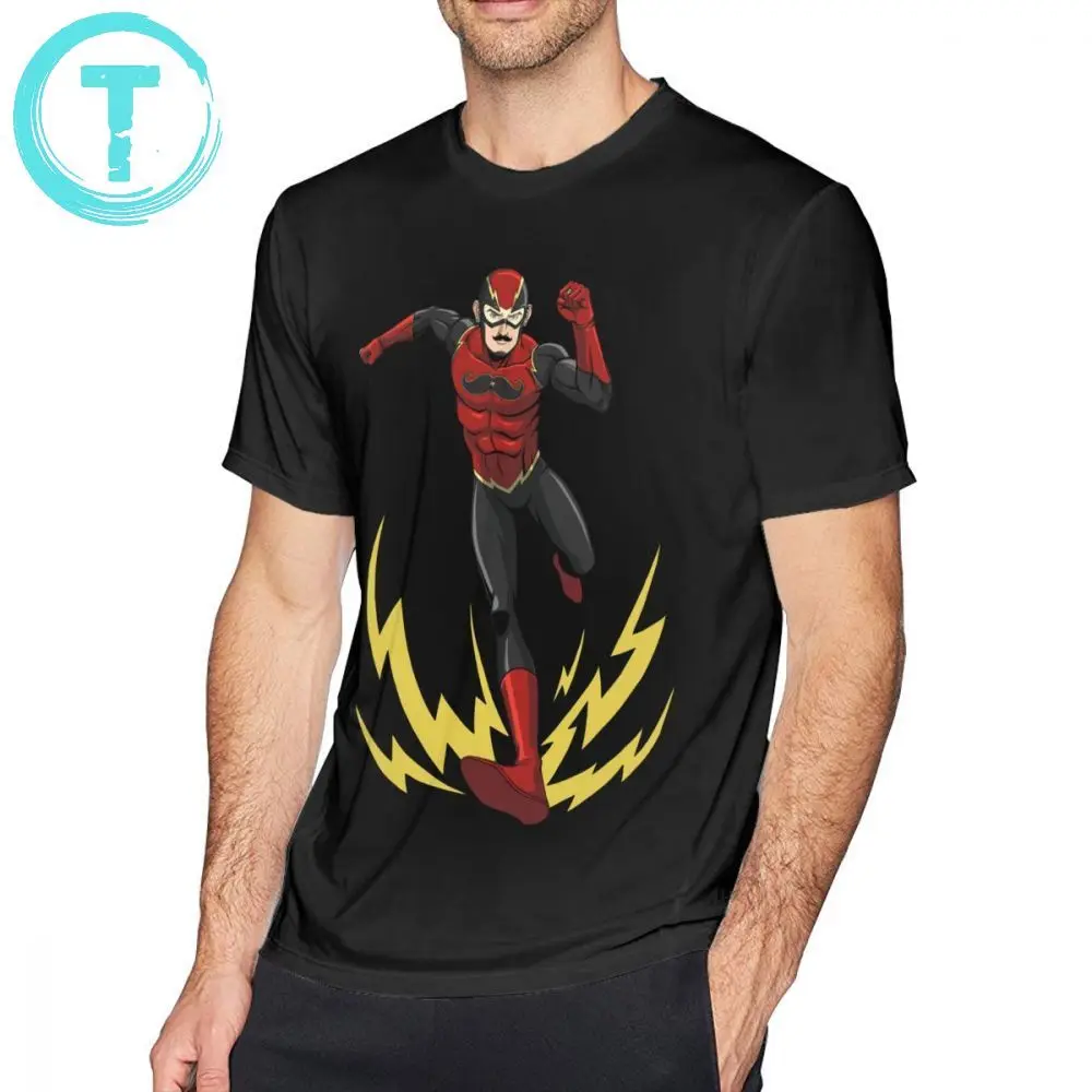 Футболка с надписью Flash принтом Just The Stache 100 хлопковая футболка короткими рукавами