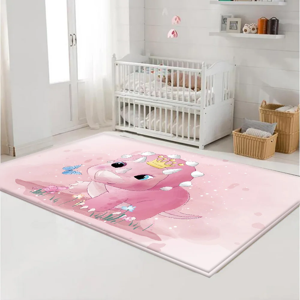 

Cute Animal Pattern Children Comfortable Rectangle Carpet Alfombra Non-Slip Children Flannel Carpet Baby Carpet Baby Play Mat