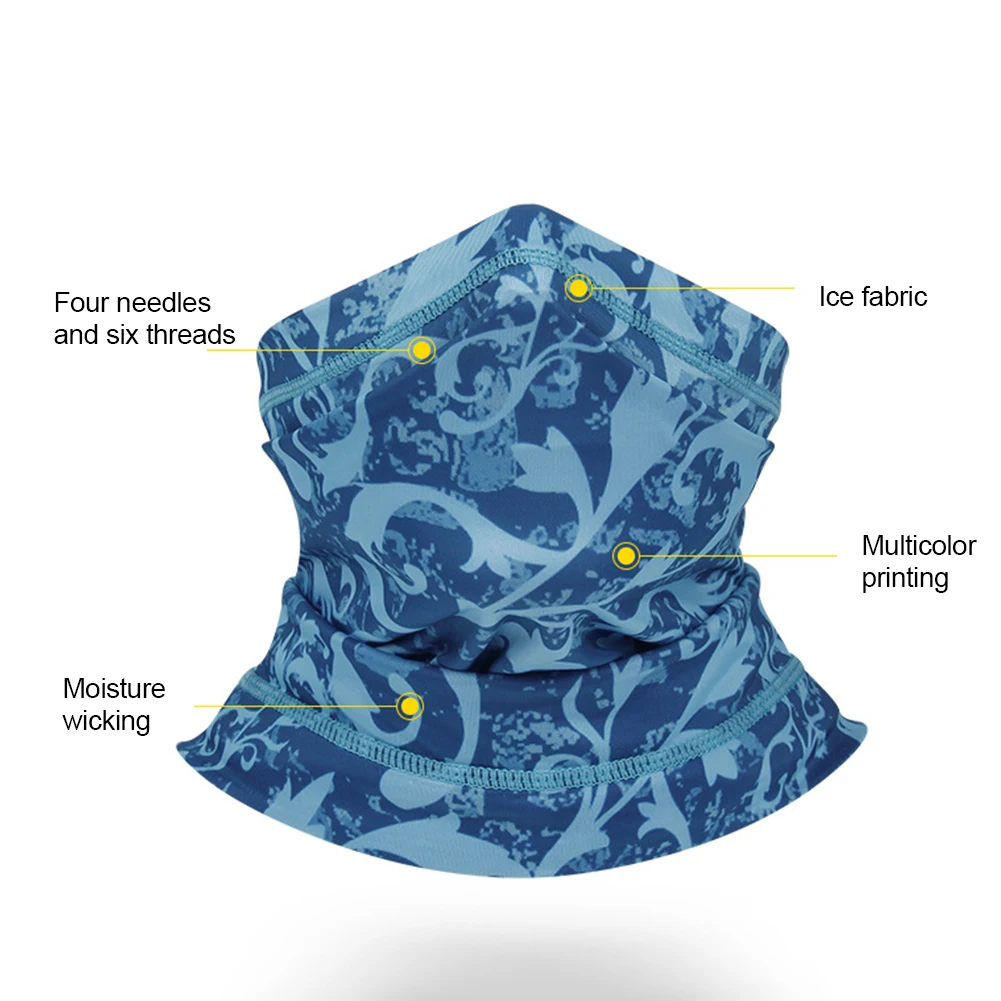 

5Pcs Cycling Breathable Dust Sun Protection Face Cover Headband Scarf Outdoor Sport Magic Scarf Neck Warmer Tube Hiking Bandana
