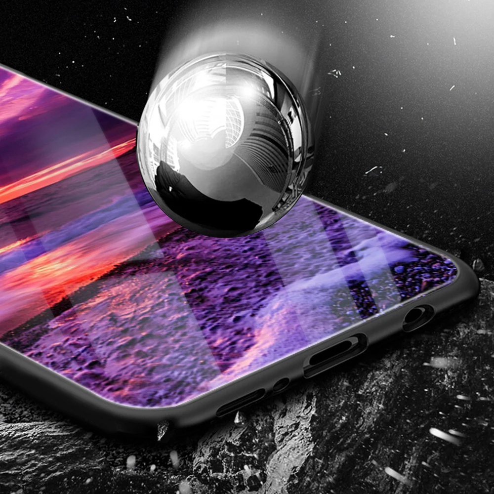 

Dusk Sea Beach Glass Case for Samsung Galaxy S21 A51 S20 A50 A71 A70 S10 S9 S8 A21S M31 S10e A20 A30 Note 20 10 Lite Plus Ultra