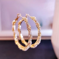 new fashion high sense of personality ring atmospheric earrings drop temperament web celebrity exaggerated earrings female