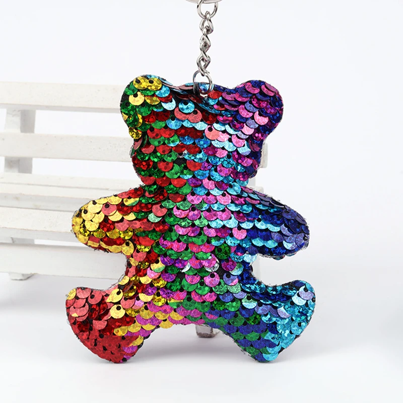 Прекрасный брелок с пайетками и медведем подвеска для детского душа подарки на