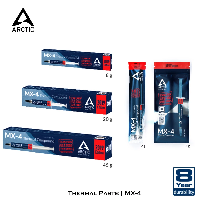 ARCTIC MX 4 Термопаста для ЦП с графическим процессором 8 5 Вт/мК графической карты 2 г 20