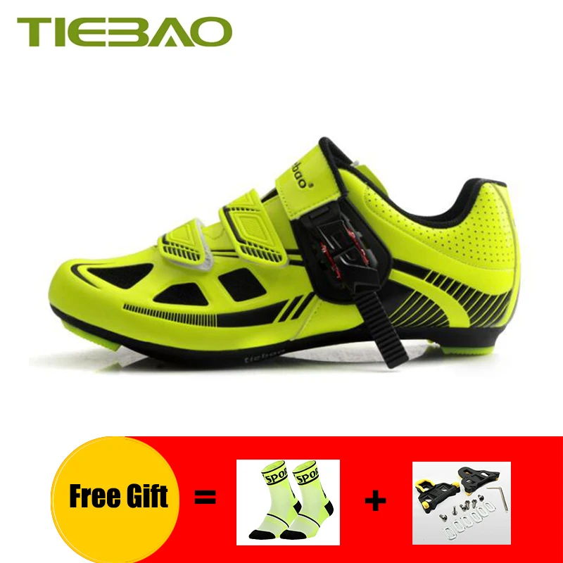

Tiebao Road Cycling Shoes Men Zapatillas Ciclismo Bike Cleats Breathable Self-Locking Outdoor Superstar Riding Bicycle Sneakers