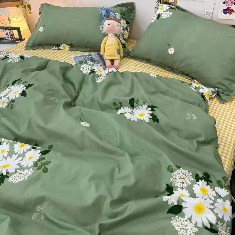 

BBSET Duvet Cover Set Bed Set Bed Sheets Plants and Flowers Adult Child Bed Sheets and Pillowcases Comforter Bedding Set 2020