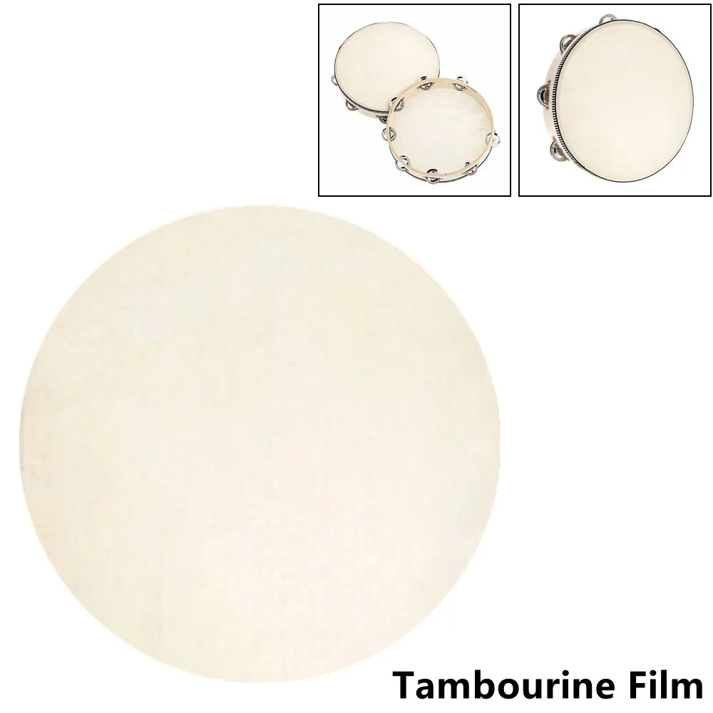 

1pcs Drumhead Film DIY Tambourine 10 Inch Hand Held Drum Percusion Replacement Accessory Natural Skin Head Drumhead Film 30x30cm