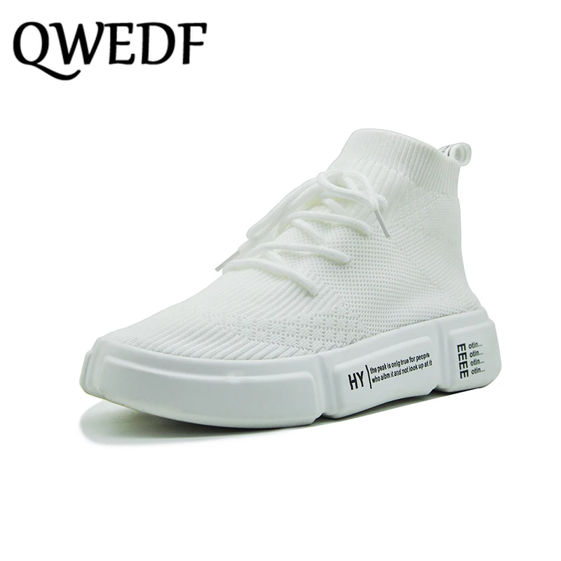 2019 Женская белая спортивная обувь женские летние носки кроссовки здоровье на