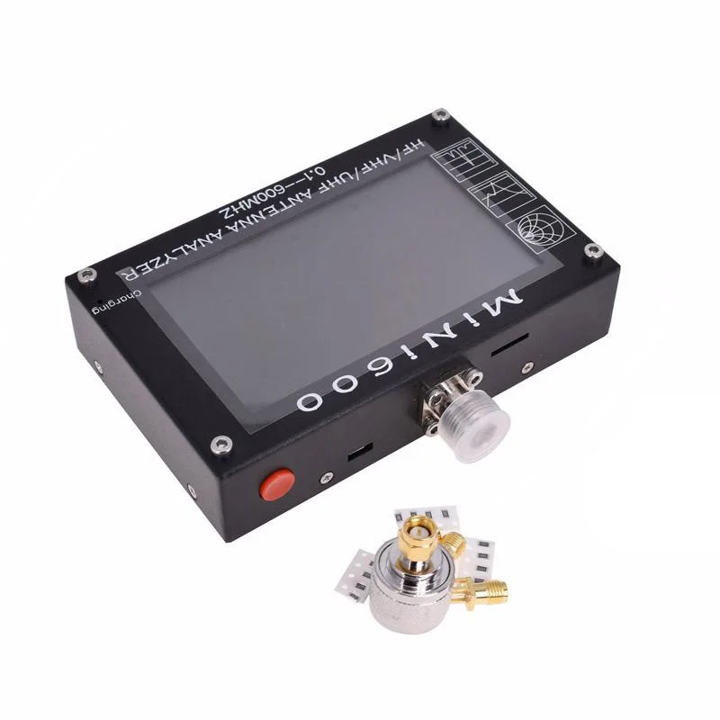 4 3 дюймов ЖК Mini600 HF антенна УКВ СКВ анализатор 0 1-600 МГц КСВ метр 1 0-1999 5 В/1.5A для