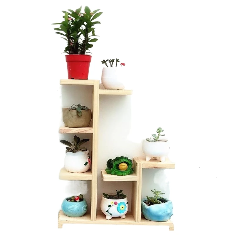 Деревянная полка для растений Saksi Standi Suporte Flores Etagere подставка гостиной балкона