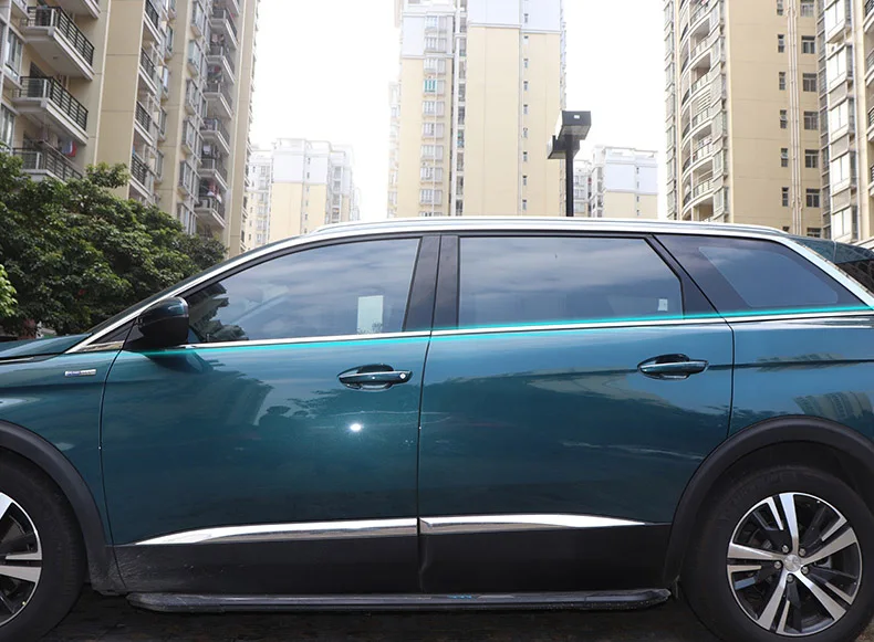 Lsrtw2017 нержавеющая сталь автомобиля нижние Оконные Планки для peugeot 5008 интерьерные аксессуары для формовки