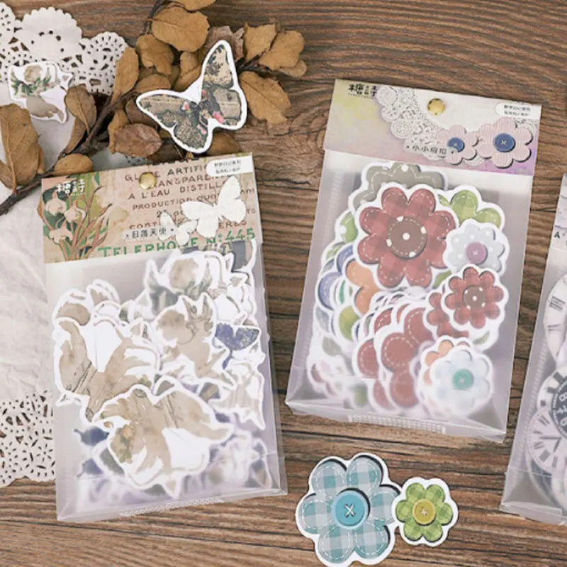 

hot sale 80PCS/lot Paper Sticker Retro Bird Plant Decorative Scrapbooking DIY Stickers