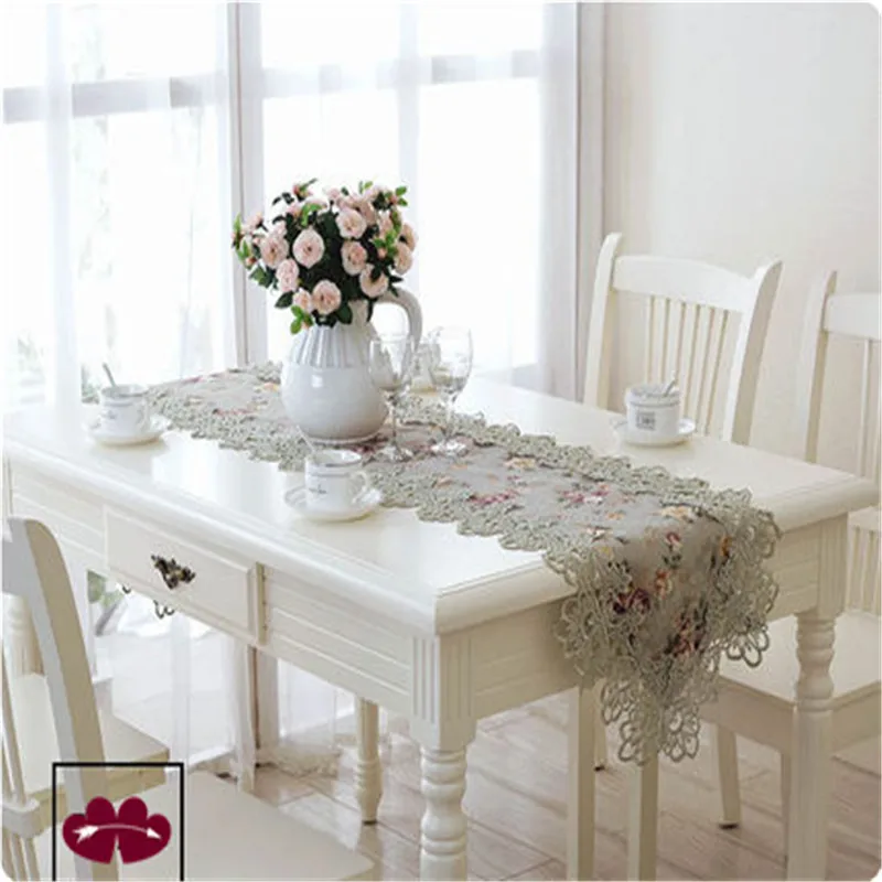 Роскошные кружевные простые скатерти SBB Элегантная вышивка Уютный домашний