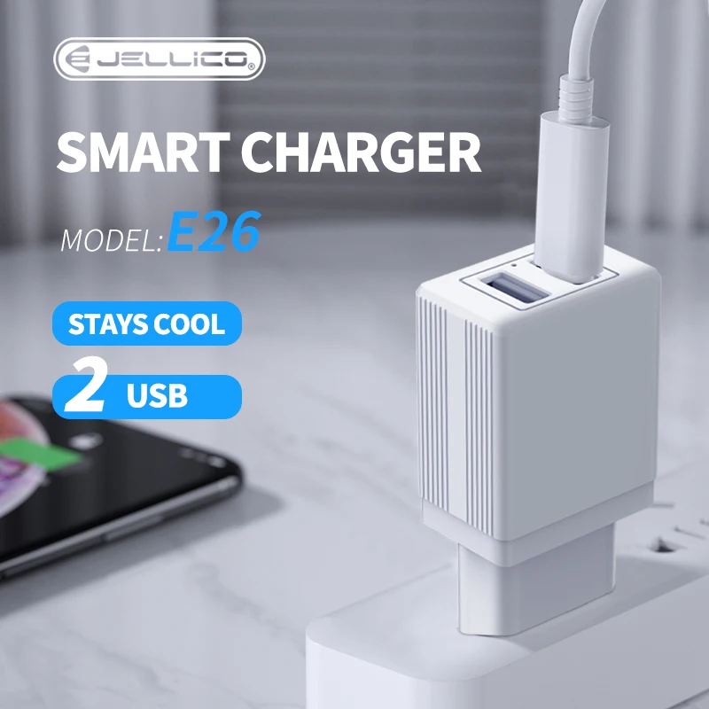 Jellico 2.4A Quick Charge 3 0 USB зарядное устройство EU настенный мобильный телефон адаптер для
