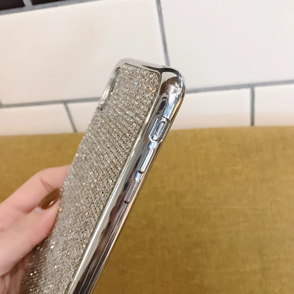 Элегантный ударопрочный чехол для телефона с бриллиантами iPhone X XS Max XR 6 6s 7 8 Plus