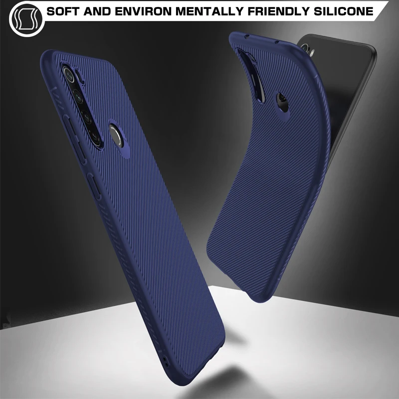 Чехол для Xiaomi Redmi Note 8 T силиконовый чехол из углеродного волокна мягкий ТПУ