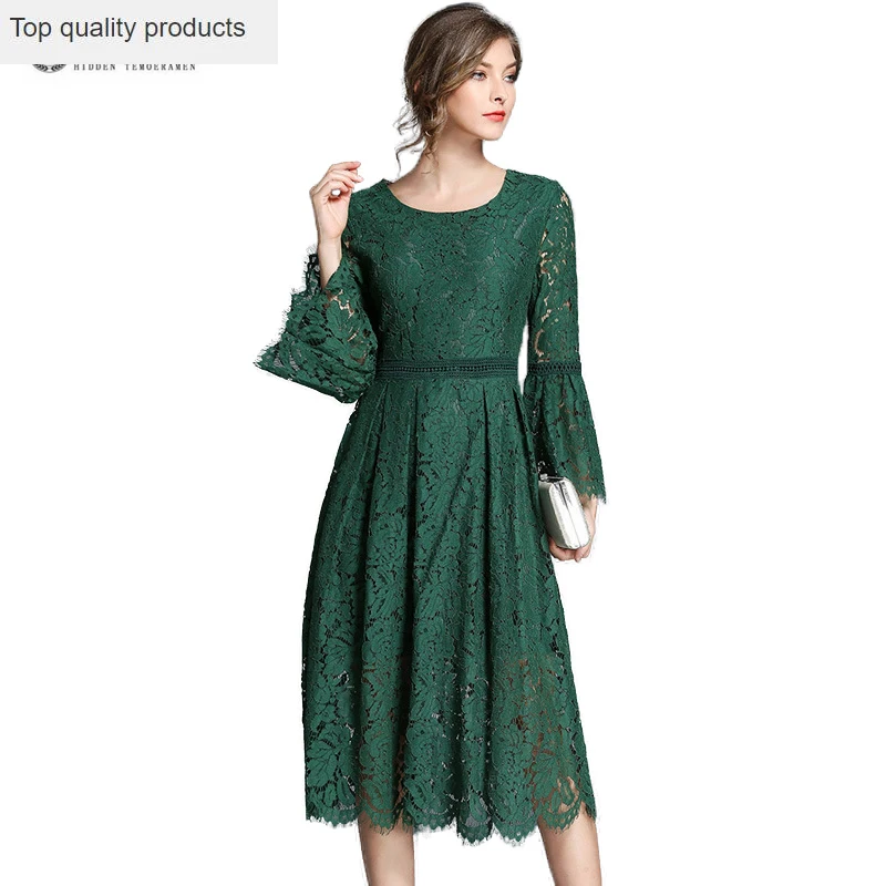 2020 Новое весеннее женское кружевное платье модное элегантное