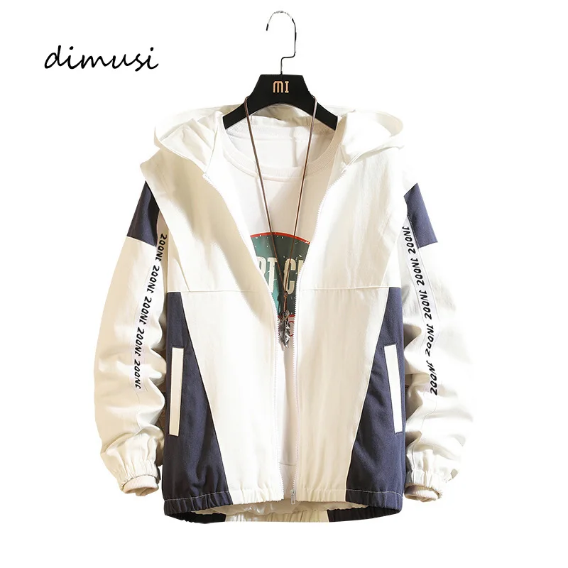 DIMUSI мужские куртки бомберы повседневная мужская верхняя одежда Anorak пальто с