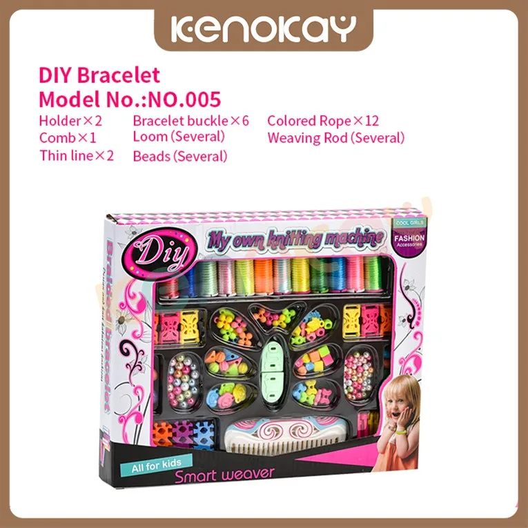 

Детская вязаная цепочка и браслет для девочек