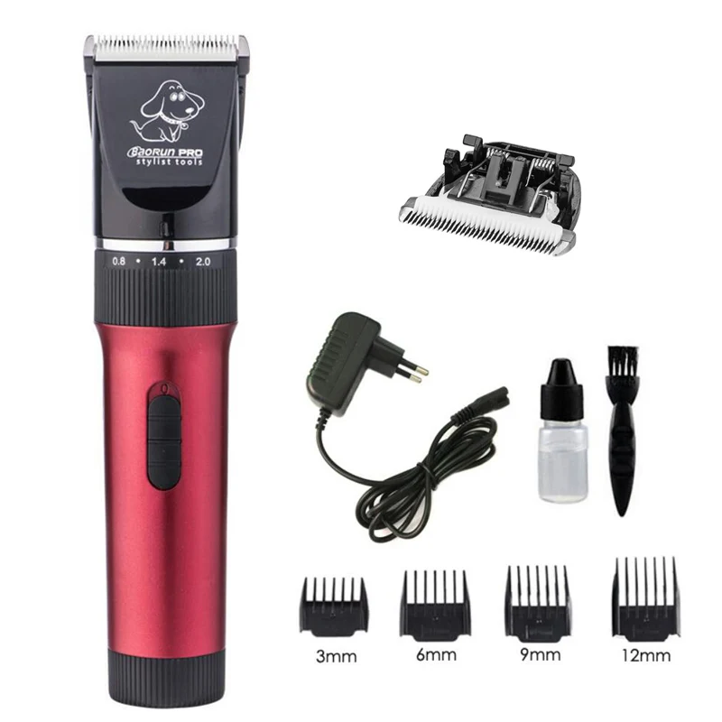 red add 1pc blade Лидер продаж, профессиональный набор для ухода, перезаряжаемый триммер для волос для домашних животных, кошек, собак, электрическая машинка для стрижки, бритва, набор для стрижки - Цвет: red add 1pc blade