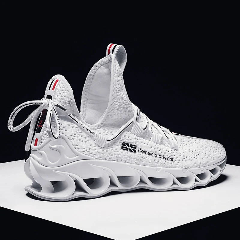 Новая дизайнерская обувь лезвие амортизирующие кроссовки для Для мужчин дышащие