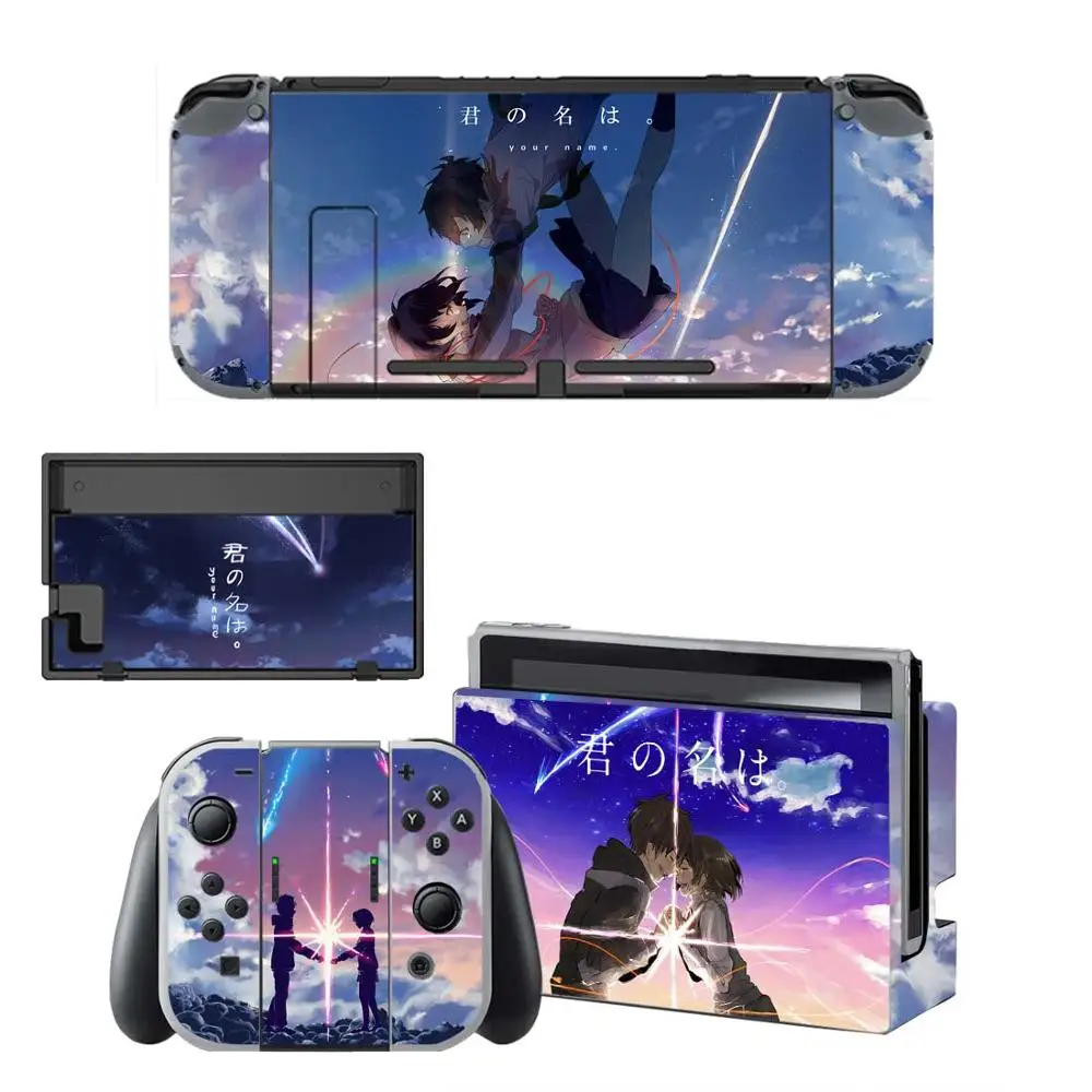 Наклейка с героями аниме и именем Nintendo Switch наклейка s скины для консоли