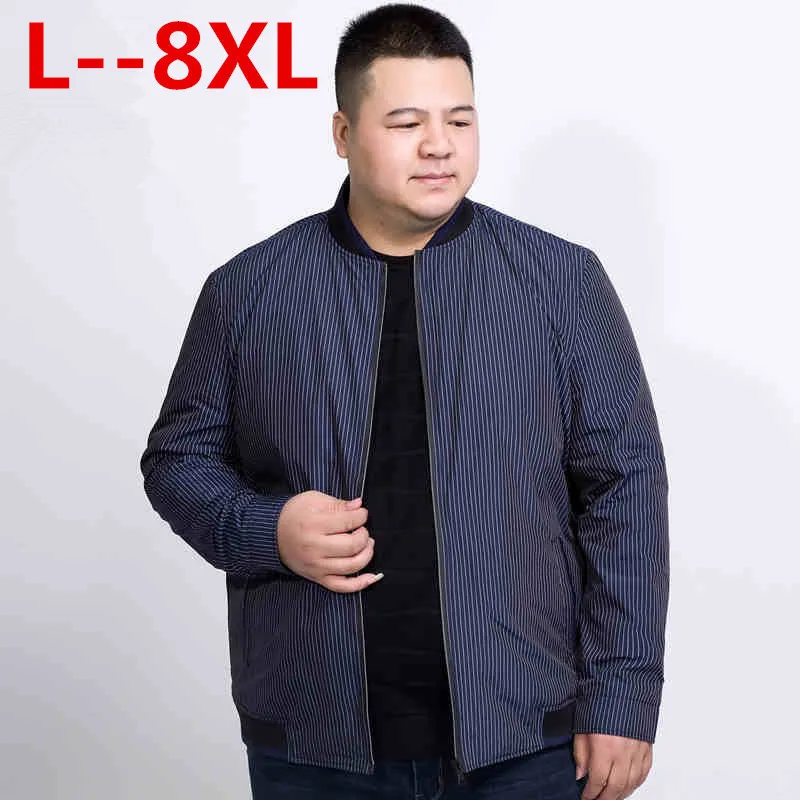 Куртка-бомбер мужская весенняя тонкая свободного кроя 10XL 8XL 6XL 5XL 4XL размера плюс