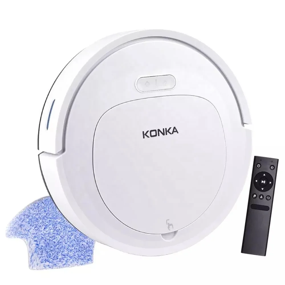 

V88 Robot Vacuum Cleaner Sweep&Wet Mop Simultaneously For Hard Floors&Carpet Run 150mins before Automatically Charge