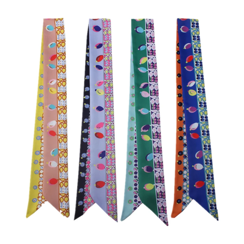 

Brand Bag Scarf Jewel Pendant Pattern Luxury Goods Women's Scarf Tied Handbag Ribbon Fashion Ladies Hair Band Shawl MR21