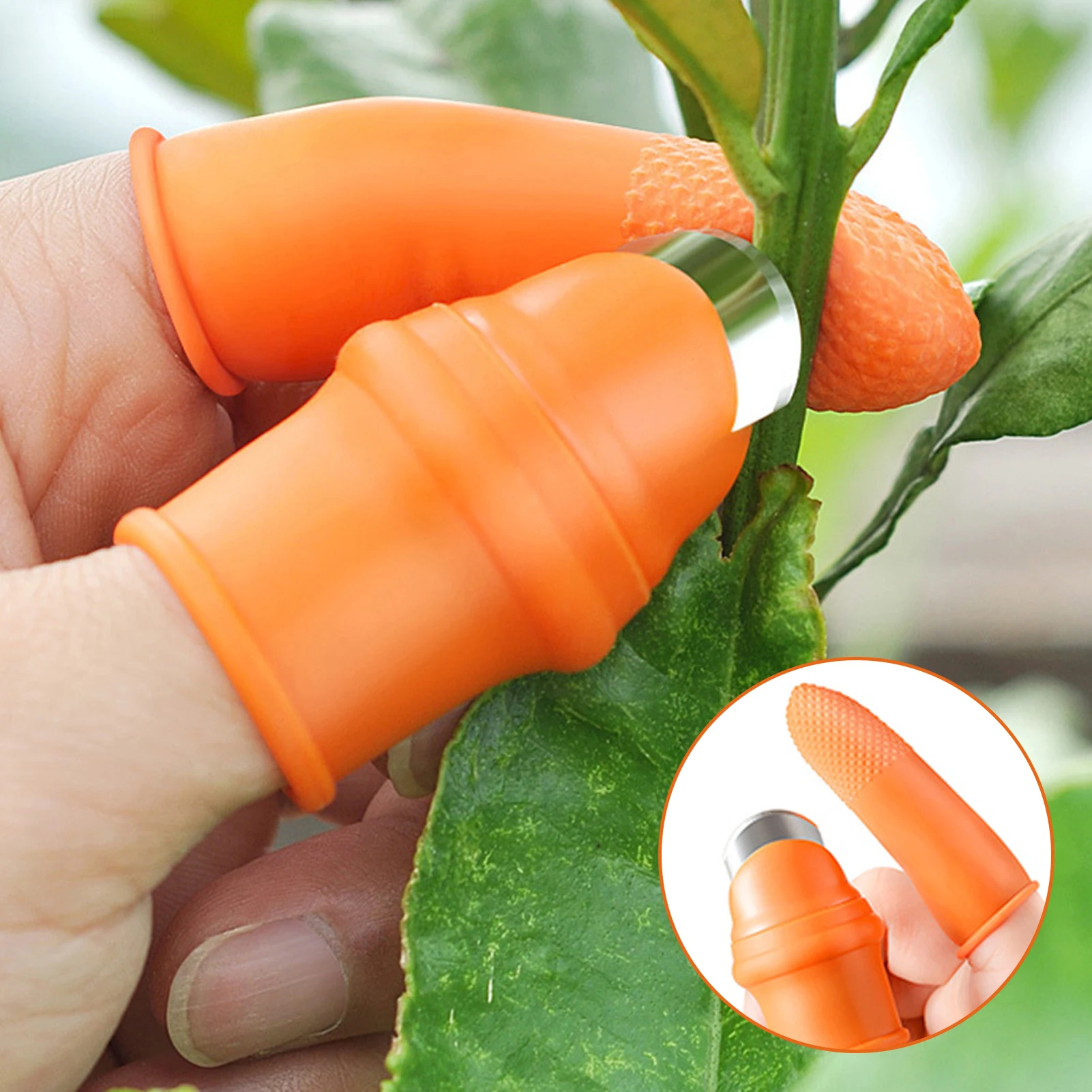 

1 набор, Силиконовая защита для пальцев с лезвием для фруктов, овощей, большого пальца