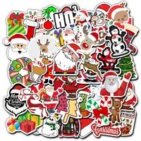 50pcsset merry christmas stickers santa claus deer xmas tree frozens snowflake wall window stickers ornaments new year decor
