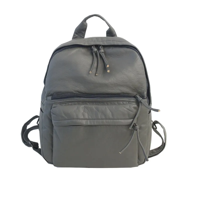 Женский рюкзак высокого качества из искусственной кожи, модные рюкзаки Mochila Feminina Escolar, рюкзак с защитой от кражи, сумка для женщин - Цвет: Серый