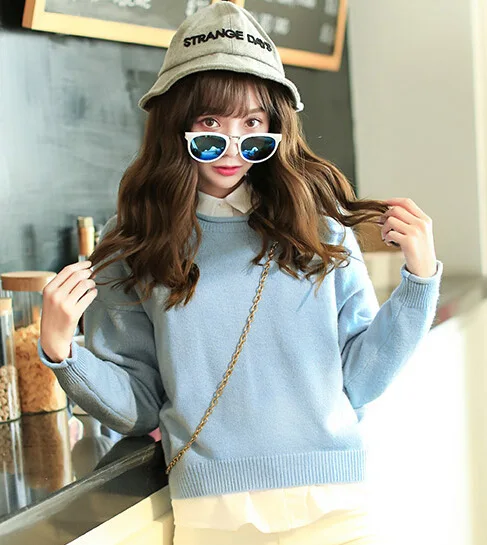 

Hitz round neck pullover short paragraph female hedging sweater women christmas sweater women winter jacket