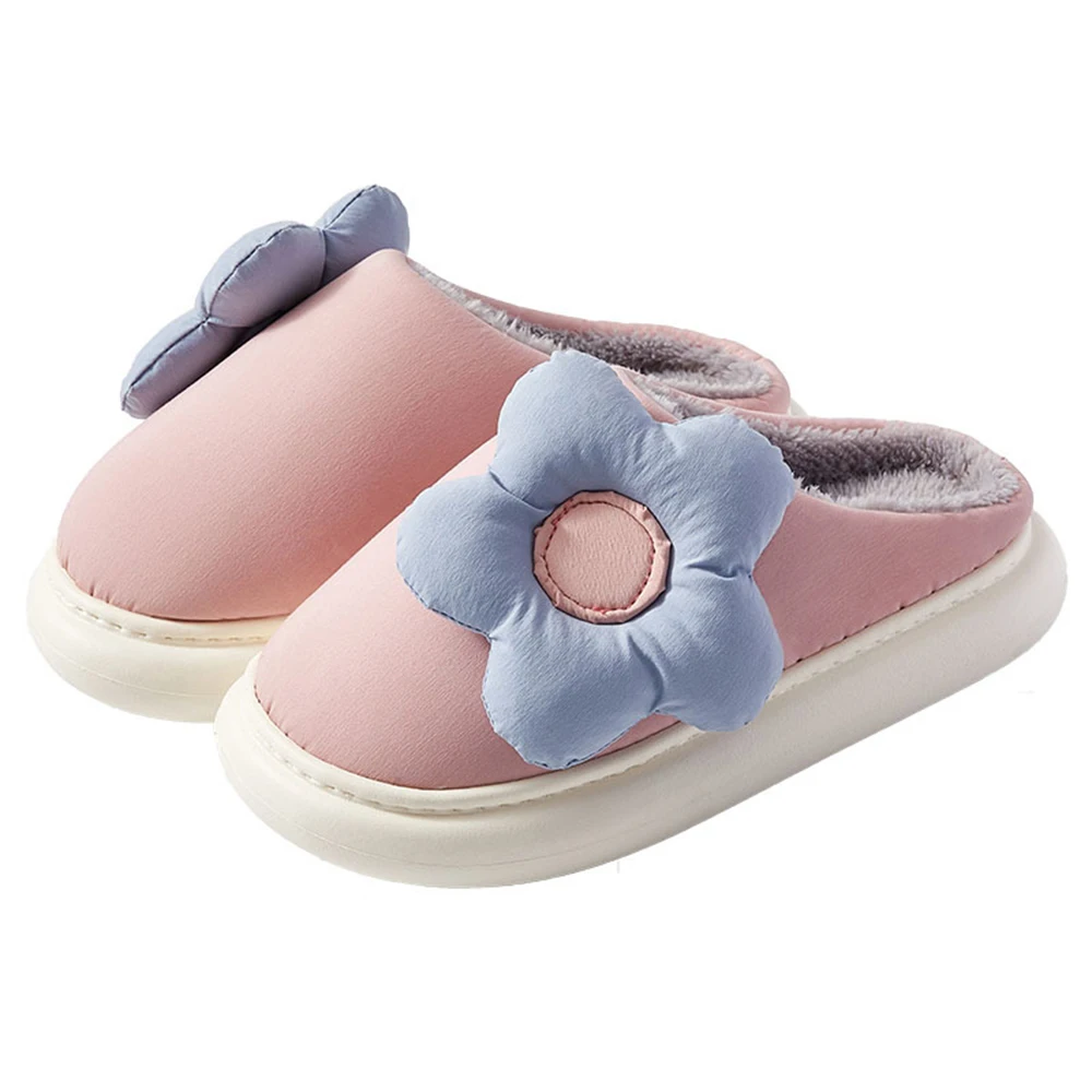 

Новые зимние плюшевые тапочки, женские домашние тапочки на каблуке, парные туфли с запахом, мягкие Нескользящие туфли из ЭВА на платформе, т...