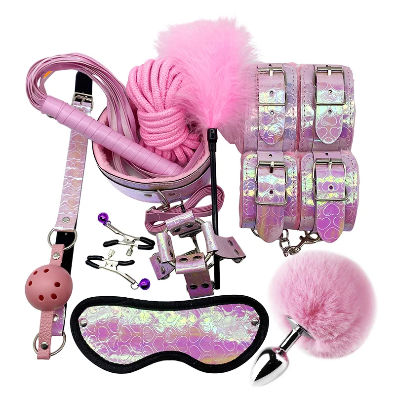 Секс леди зажимы для сосков веревка БДСМ набор связывания наручники секса кнут