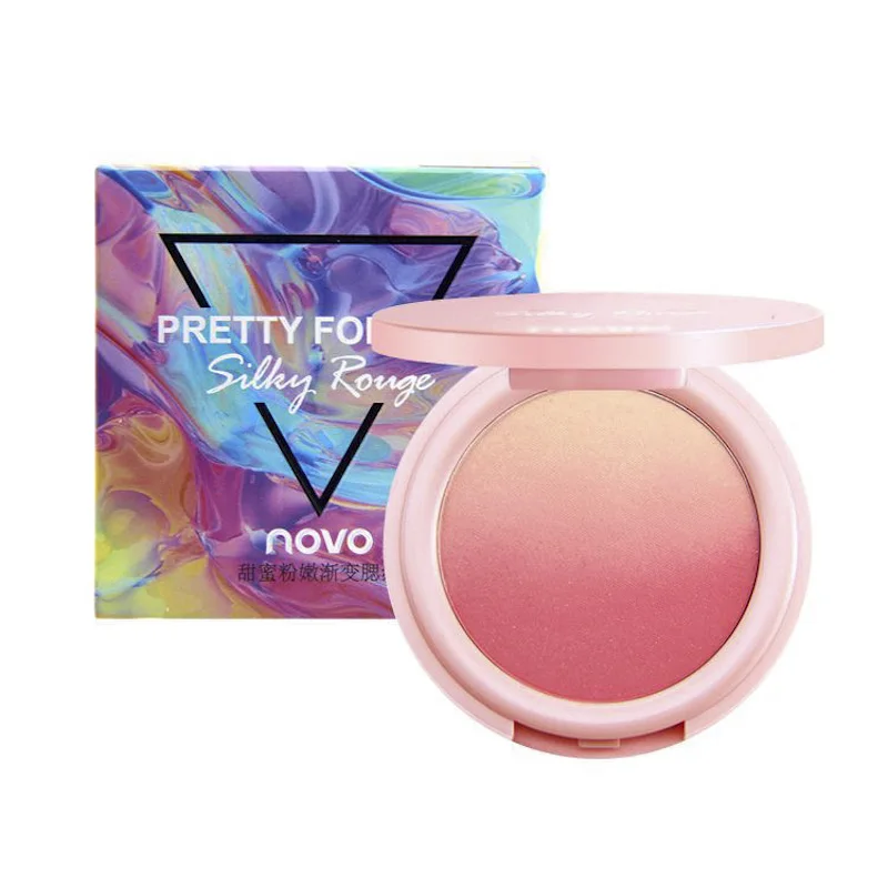 NOVO 4 цвета новинка натуральные Румяна для лица текстура макияж Запеченные