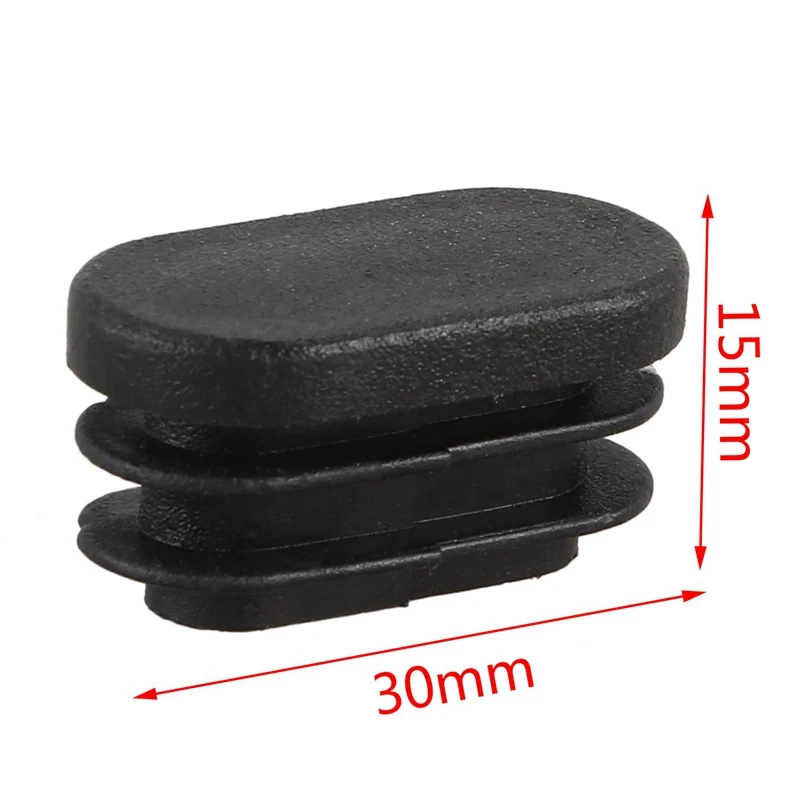 15 мм x 30 Пластик овальные рамки для картин конец Кепки трубка Вставка Черный 24 шт |