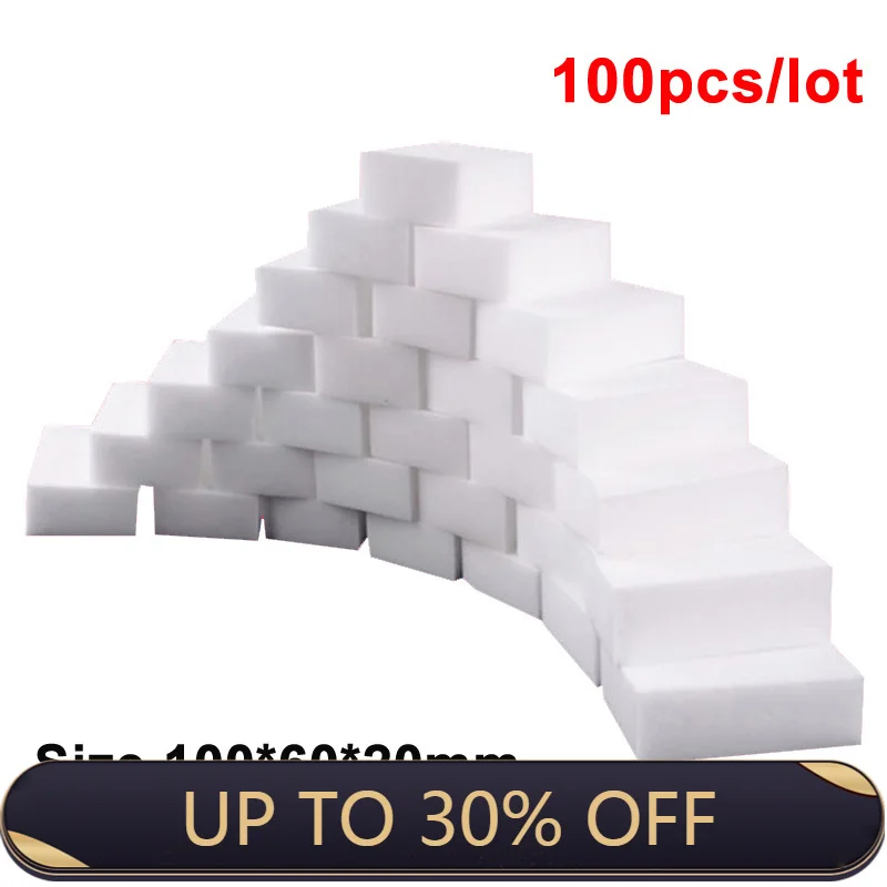 100 шт./лот меламиновая губка волшебная ластик Меламиновый очиститель для кухни