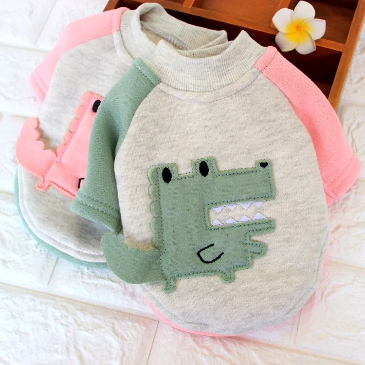 

Одежда для домашних животных на весну и осень, мультяшная хлопковая одежда для щенков, мини-собак, кошек, щенков, теплая одежда для щенков, пальто