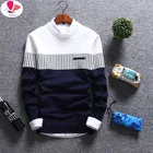 Мужской пуловер, вязаный джемпер с длинным рукавом, корейский стиль, 2021