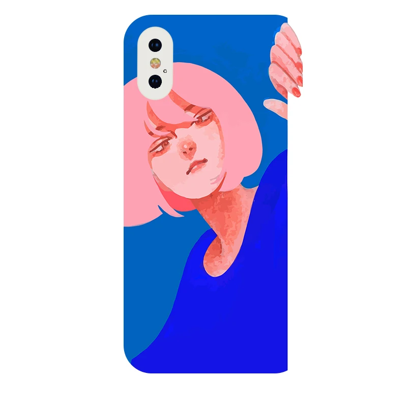 

Simple figure painting case For HUAWEI P40pro MATE 40 thin phone cases For Honor 20pro V40 High Quality Liquid silicone cover