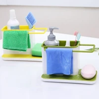 kitchen sponge drainage rack multi function dishes from the drain slot storage rack tableware towel rack kitchen cleaning