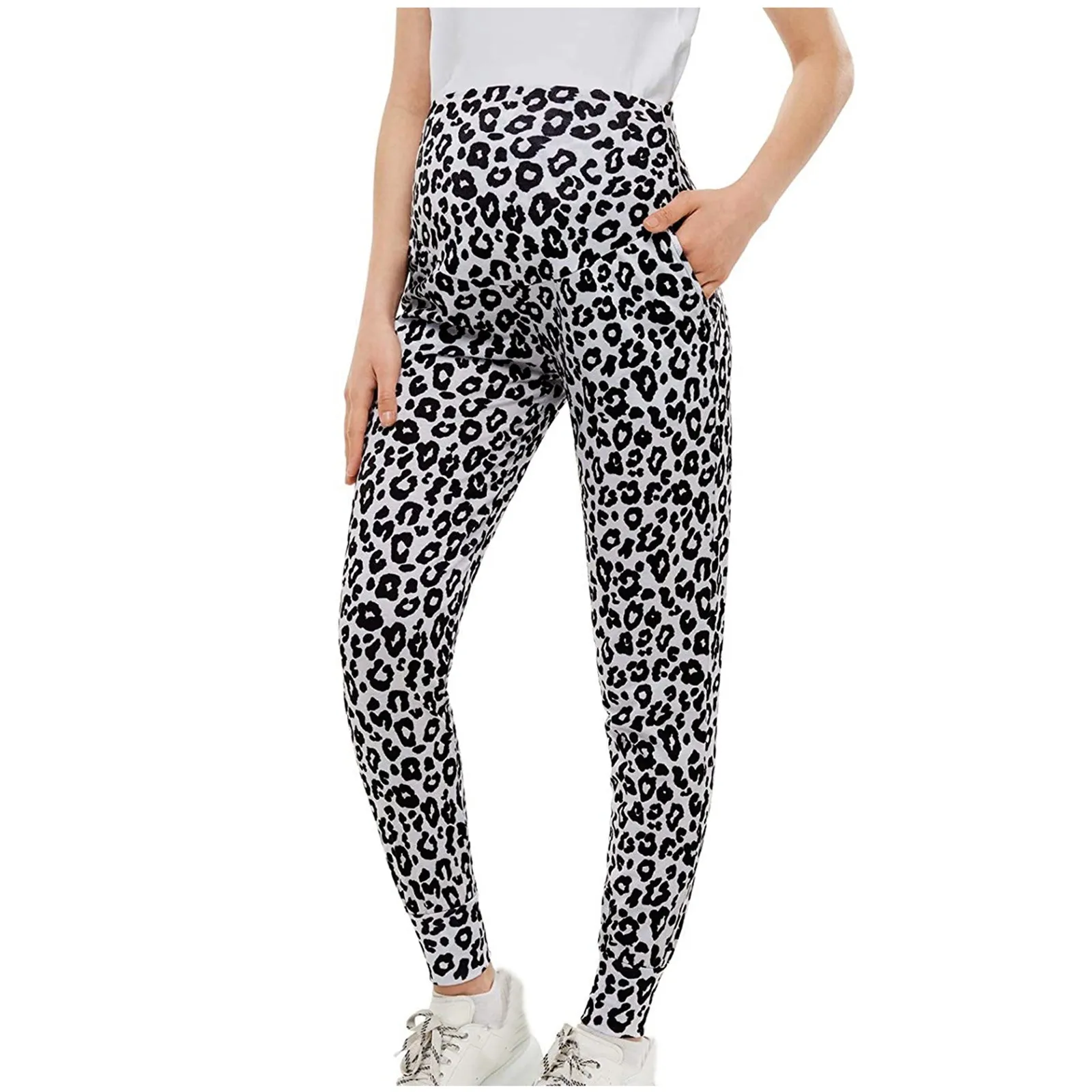 

Беременных женщин эластичные размера плюс леггинсы 2021 Новый средства ухода за кожей для будущих мам с леопардовым принтом для девочек повс...